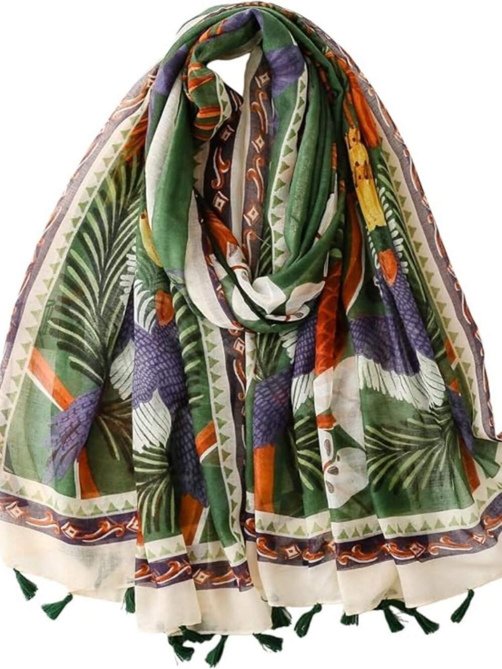 Women’s Boho Travel Scarf Lightweight Oversized Shawl Wrap Multicolor